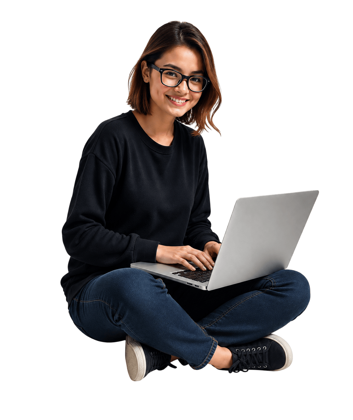 Estudiante adulto estudiando en línea